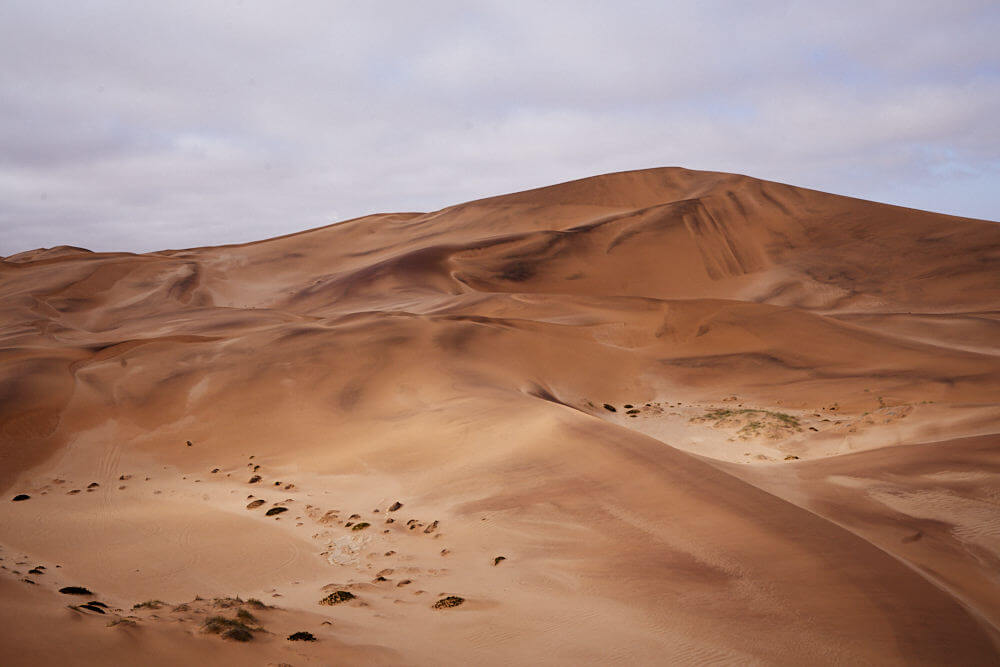 The picture shows the desert near Swakopmund as an aerial view