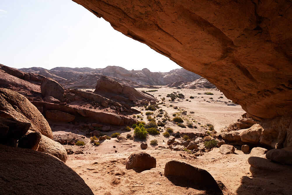 The picture shows the landscape in the canyon near Swakopmund