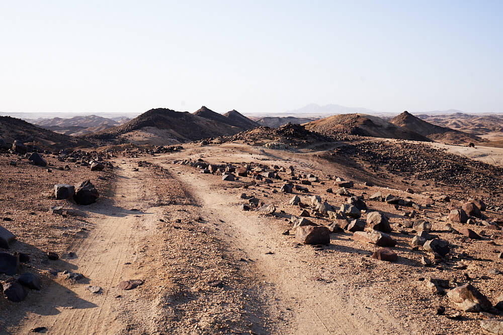 The picture shows the landscape in the canyon near Swakopmund