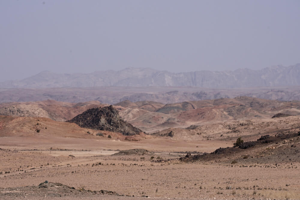 The picture shows the moon landscape near Swakopmund.