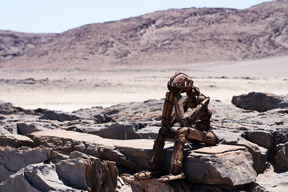 Das Bild zeigt einen der 'Lone Men' im Kaokoland.